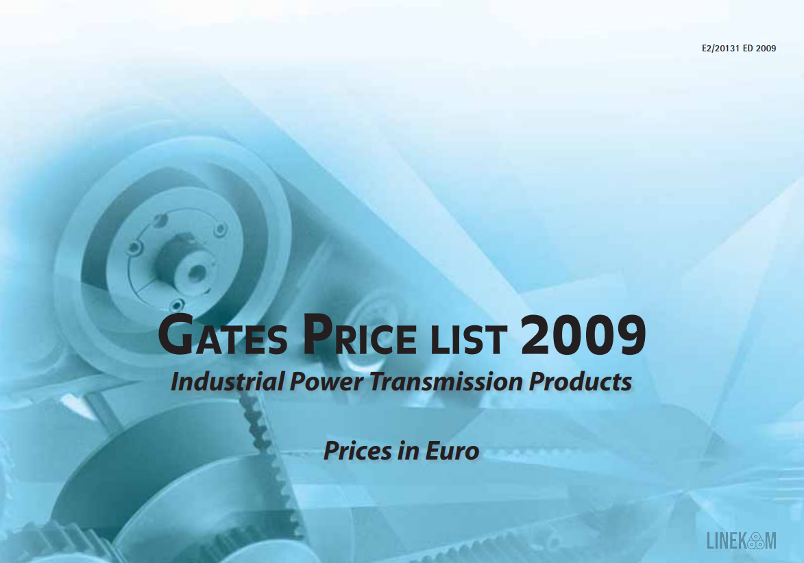 Прайс лист Gates 2009